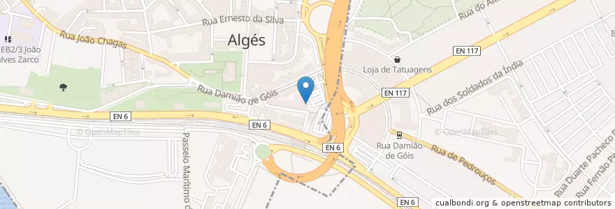 Mapa de ubicacion de Grab & Go 24h en ポルトガル, Área Metropolitana De Lisboa, Lisboa, Grande Lisboa, リスボン, Oeiras.