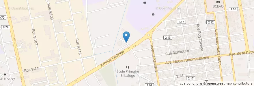 Mapa de ubicacion de FESPACO en 布基纳法索, Centre, Kadiogo, 瓦加杜古.