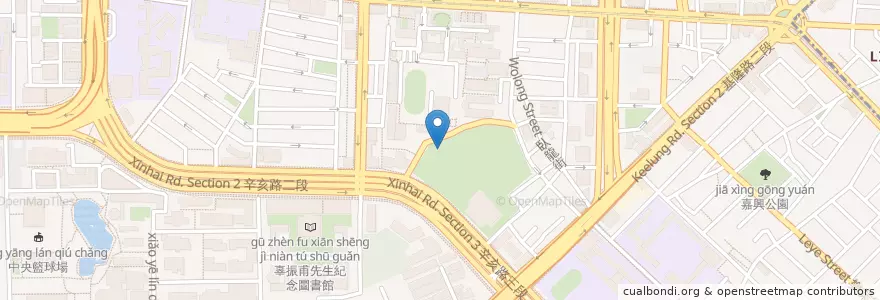 Mapa de ubicacion de 地下機車停車場 en 타이완, 신베이 시, 타이베이시, 다안 구.