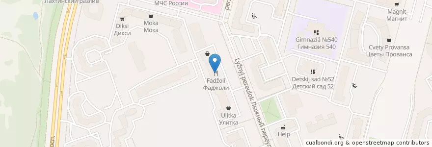 Mapa de ubicacion de Фаджоли en Rusland, Северо-Западный Федеральный Округ, Oblast Leningrad, Sint-Petersburg, Приморский Район, Округ № 65.