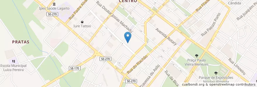 Mapa de ubicacion de Pastel do Seu Pedro en برزیل, منطقه شمال شرقی برزیل, سرژیپه, Região Geográfica Intermediária De Itabaiana, Microrregião Do Centro Sul Sergipano, Lagarto.