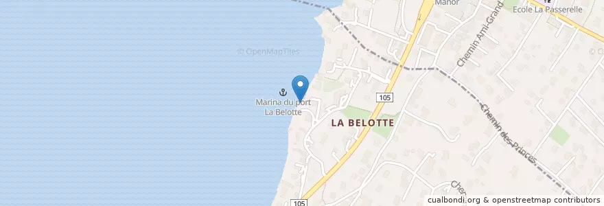 Mapa de ubicacion de Le Ponton en Svizzera, Ginevra, Ginevra, Cologny.