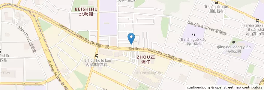 Mapa de ubicacion de 小木屋鬆餅 en 臺灣, 新北市, 臺北市, 內湖區.