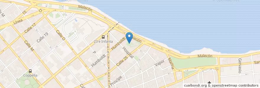 Mapa de ubicacion de Hola Ola en 古巴, La Habana, Centro Habana.