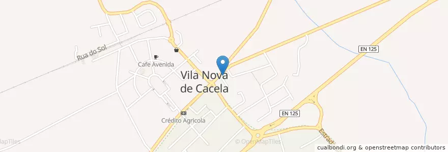 Mapa de ubicacion de Cervejaria Silva en پرتغال, Algarve, Algarve, فارو, Vila Real De Santo António, Vila Nova De Cacela.