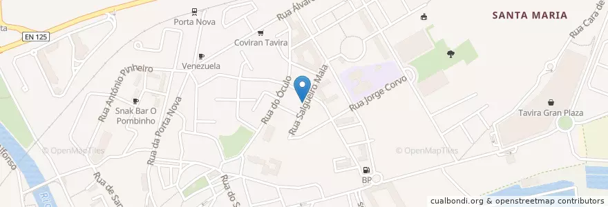 Mapa de ubicacion de Bar Clube Caca e Pesca en Portugal, Algarve, Algarve, Faro, Tavira, Tavira.