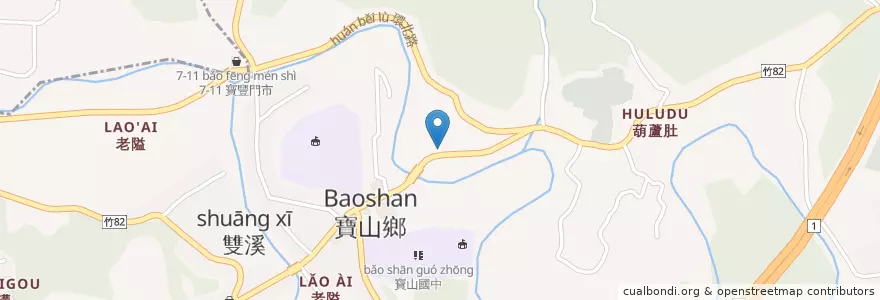 Mapa de ubicacion de 釋藝堂 en Tayvan, 臺灣省, 新竹縣, 寶山鄉.