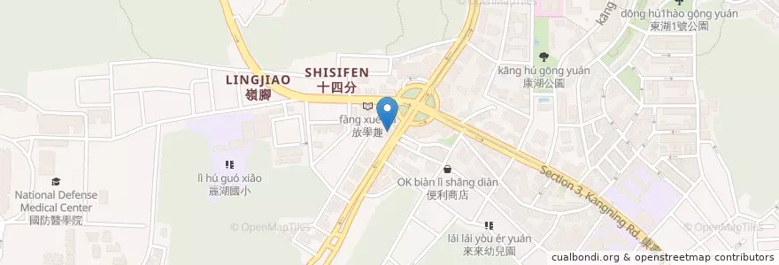 Mapa de ubicacion de 第一商業銀行 en 타이완, 신베이 시, 타이베이시, 네이후 구.