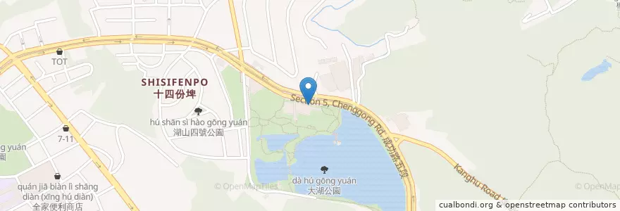 Mapa de ubicacion de 蒔蘿香草餐廳 en Тайвань, Новый Тайбэй, Тайбэй, Нэйху.