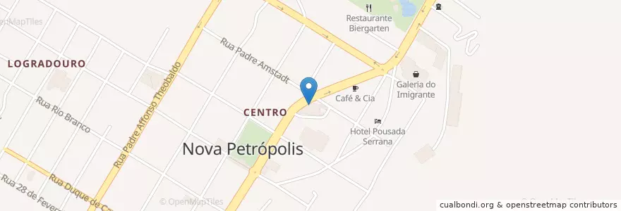 Mapa de ubicacion de Restaurante e Pizzaria Paladar en ブラジル, 南部地域, リオグランデ・ド・スル, Região Geográfica Imediata De Caxias Do Sul, Região Geográfica Intermediária De Caxias Do Sul, Nova Petrópolis.