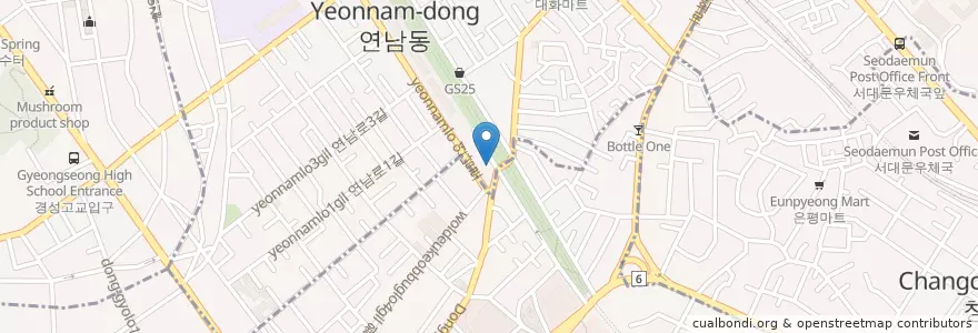 Mapa de ubicacion de 까르따19 en Corea Del Sud, Seul, 마포구.