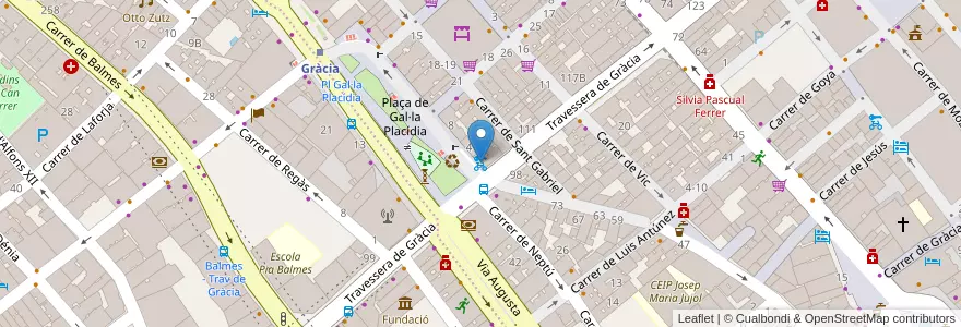 Mapa de ubicacion de 474 - (PK) Pl. Gal·la Placídia 2 en 西班牙, Catalunya, Barcelona, Barcelonès, Barcelona.