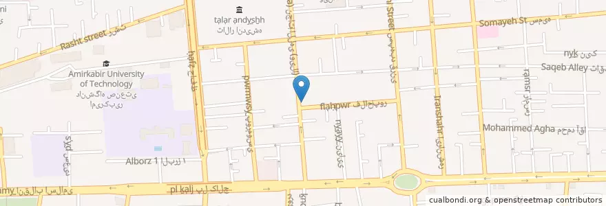 Mapa de ubicacion de کافه دایموند en Иран, Тегеран, شهرستان تهران, Тегеран, بخش مرکزی شهرستان تهران.