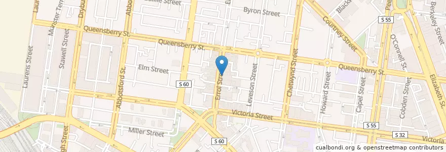 Mapa de ubicacion de Reynaldo's Grills and Sizzles en Australië, Victoria, City Of Melbourne.