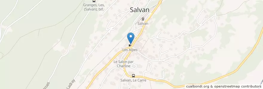 Mapa de ubicacion de L'Union en 스위스, Valais/Wallis, Saint-Maurice, Salvan.