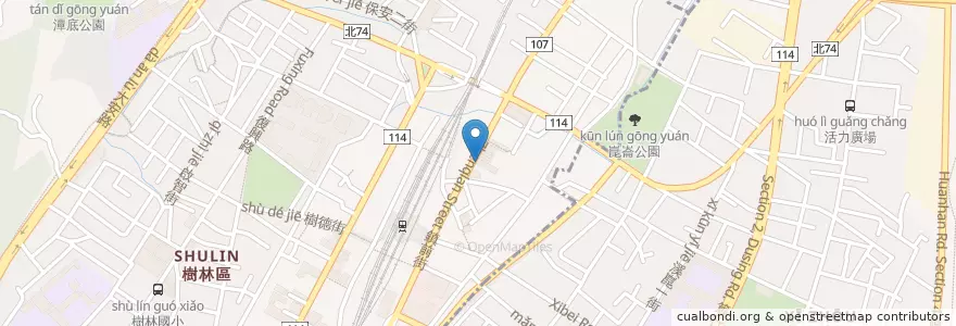 Mapa de ubicacion de 活水藥局 en 타이완, 신베이 시, 수린 구.