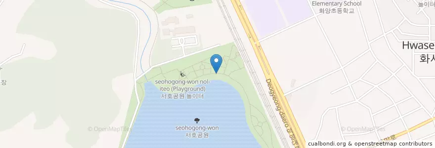 Mapa de ubicacion de 서호공원 시계탑 ( Seoho Park Clock Tower) en South Korea, Gyeonggi-Do, Suwon-Si.