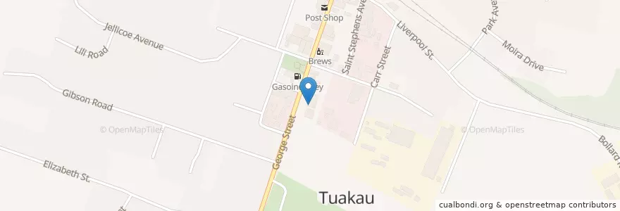 Mapa de ubicacion de Tuakau Dental Centre en نیوزیلند, Waikato, Waikato District.