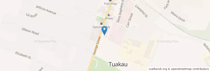 Mapa de ubicacion de Tuakau Health Centre en Nueva Zelanda, Waikato, Waikato District.