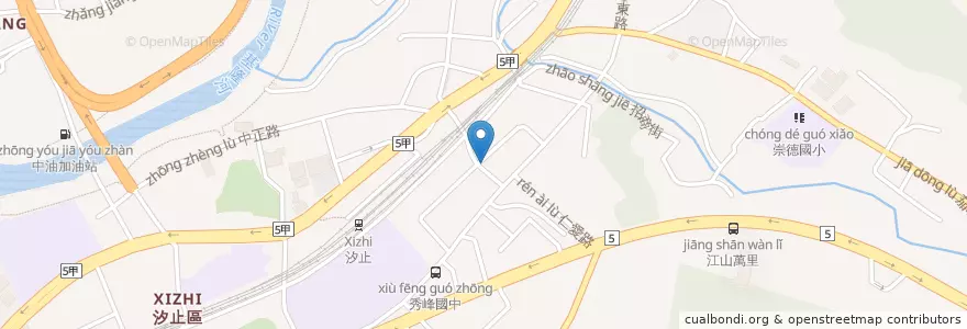 Mapa de ubicacion de 麥當勞 en تايوان, تايبيه الجديدة, 汐止區.