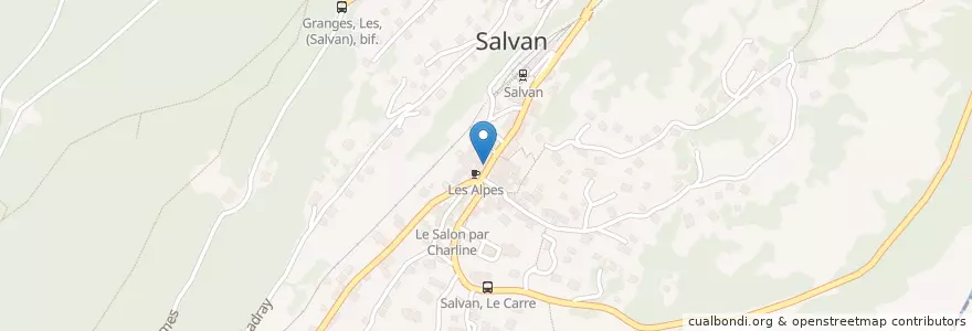 Mapa de ubicacion de Le Flotteur en Schweiz/Suisse/Svizzera/Svizra, Valais/Wallis, Saint-Maurice, Salvan.