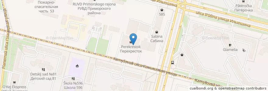 Mapa de ubicacion de Да!Здоров en Russia, Northwestern Federal District, Leningrad Oblast, Saint Petersburg, Приморский Район.