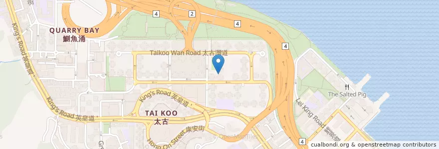 Mapa de ubicacion de 大勝軒丸一 Taisho-Ken Maruichi en China, Provincia De Cantón, Hong Kong, Isla De Hong Kong, Nuevos Territorios, 東區 Eastern District.