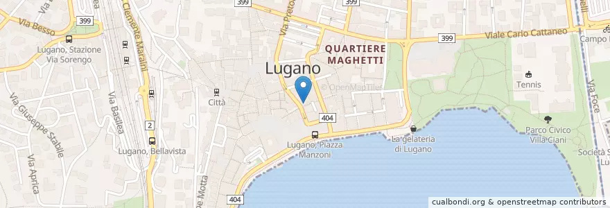 Mapa de ubicacion de Salus en Schweiz, Tessin, Bezirk Lugano, Lugano, Circolo Di Lugano Ovest.