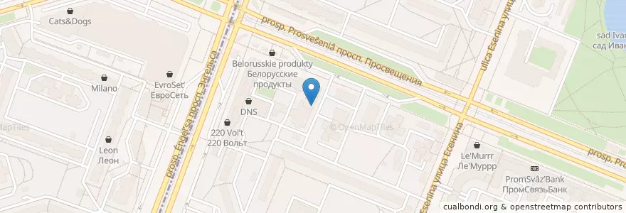 Mapa de ubicacion de Altermed en Russia, Northwestern Federal District, Leningrad Oblast, Saint Petersburg, Vyborgsky District, Округ Сергиевское.
