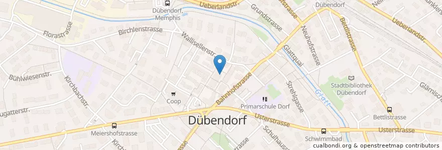 Mapa de ubicacion de Restaurant Plisi en İsviçre, Zürih, Bezirk Uster, Dübendorf.