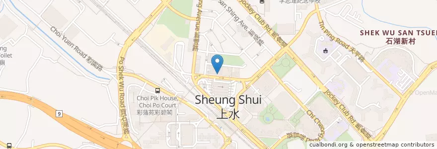 Mapa de ubicacion de 香港86化粧藥房 Hong Kong Ba Lu Dispensary & Cosmetic en 中国, 香港, 広東省, 新界, 北區 North District.