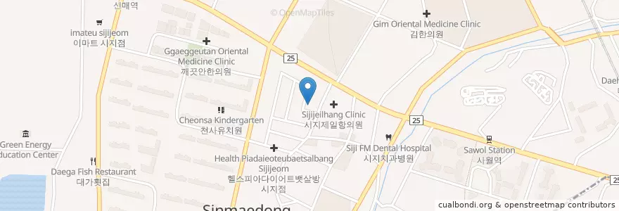 Mapa de ubicacion de 매호도서관 en 大韓民国, 大邱, 寿城区, 고산동, 고산동.