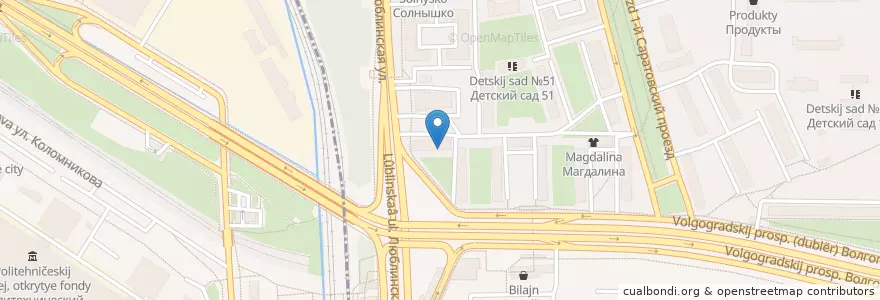 Mapa de ubicacion de 120 на 80 en Russia, Distretto Federale Centrale, Москва, Юго-Восточный Административный Округ, Район Текстильщики.