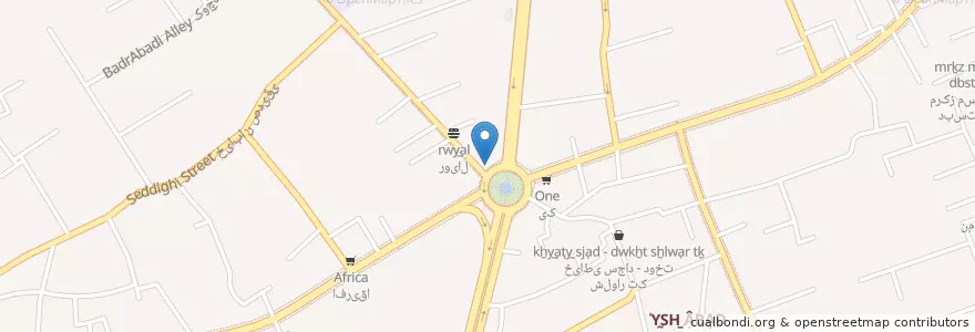 Mapa de ubicacion de مرغ بریان en Iran, استان کرمان, شهرستان بم, بخش مرکزی شهرستان بم, بم.
