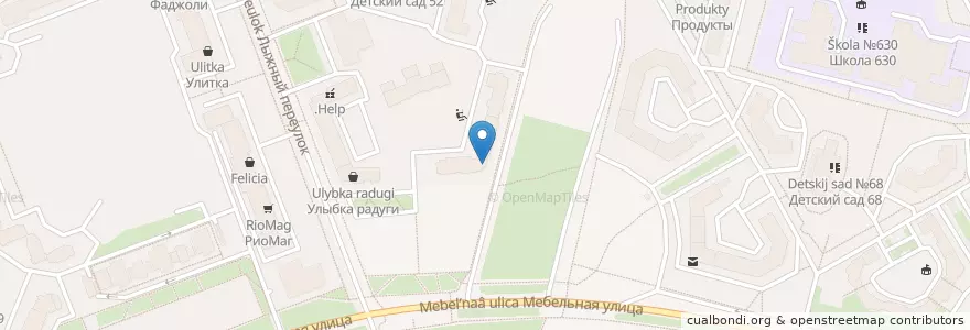 Mapa de ubicacion de Апельсин en Russie, District Fédéral Du Nord-Ouest, Oblast De Léningrad, Saint-Pétersbourg, Приморский Район, Округ № 65.