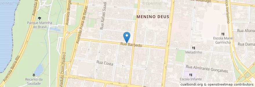 Mapa de ubicacion de Bike PoA Barbedo en Brasil, Região Sul, Rio Grande Do Sul, Região Metropolitana De Porto Alegre, Região Geográfica Intermediária De Porto Alegre, Região Geográfica Imediata De Porto Alegre, Porto Alegre.