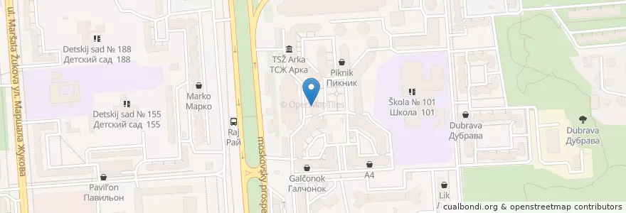 Mapa de ubicacion de One More Pint en ロシア, 中央連邦管区, Воронежская Область, Городской Округ Воронеж.