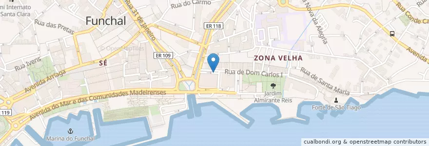 Mapa de ubicacion de Casa da Luz en Portogallo, Funchal (Santa Maria Maior).