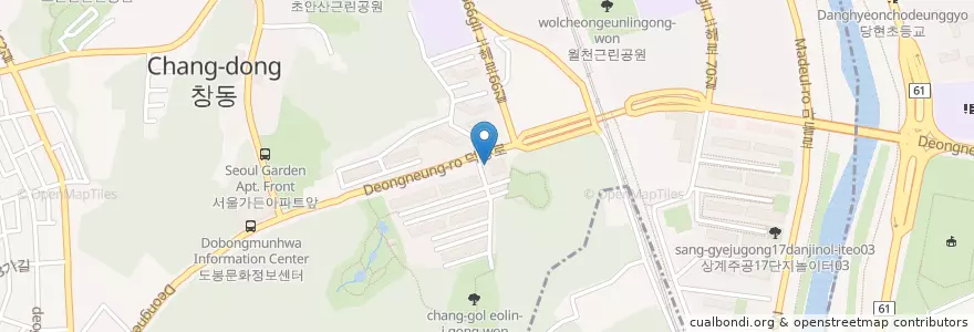 Mapa de ubicacion de 기업은행 ATM en 대한민국, 서울, 도봉구, 창1동.