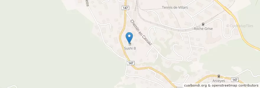 Mapa de ubicacion de Sushi B en سويسرا, فود, District D'Aigle, Ollon.