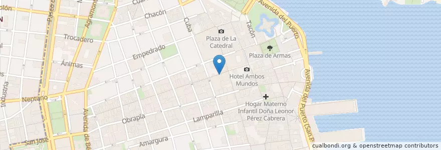 Mapa de ubicacion de Ke Rikera en Cuba, La Habana, La Habana Vieja.