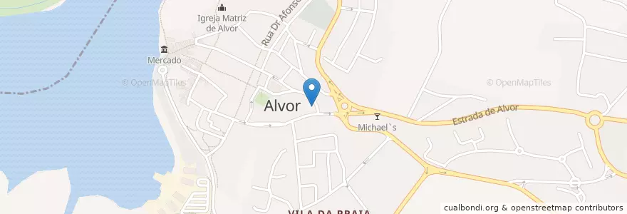 Mapa de ubicacion de Posto de Correios de Alvor en Portugal, Algarve, Algarve, Faro, Portimão, Alvor.