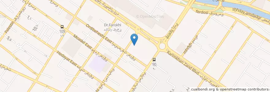 Mapa de ubicacion de پارکینگ ستاد en イラン, ファールス, شهرستان شیراز, بخش مرکزی, شیراز.