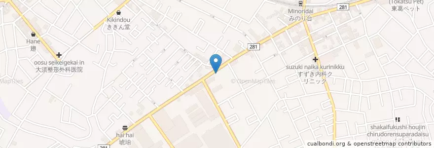 Mapa de ubicacion de みちる屋 en 日本, 千葉県, 松戸市.