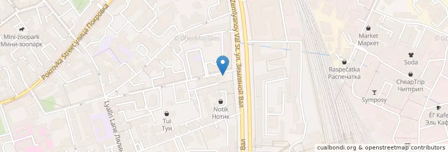 Mapa de ubicacion de Бакинский бульвар en 러시아, Центральный Федеральный Округ, Москва, Центральный Административный Округ, Басманный Район.