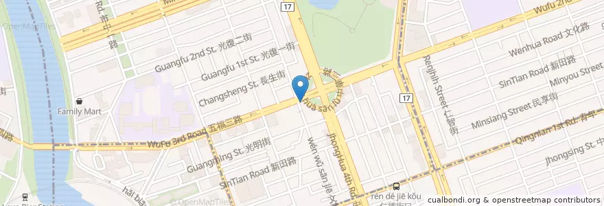 Mapa de ubicacion de 星巴克 en Taiwan, Kaohsiung, Qianjin.