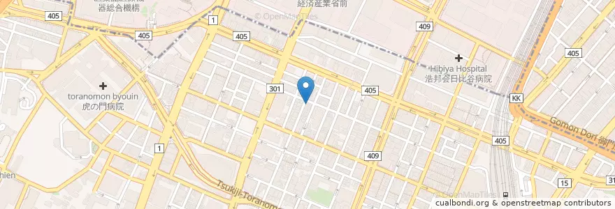 Mapa de ubicacion de 山本魚吉商店 en Япония, Токио, Минато.