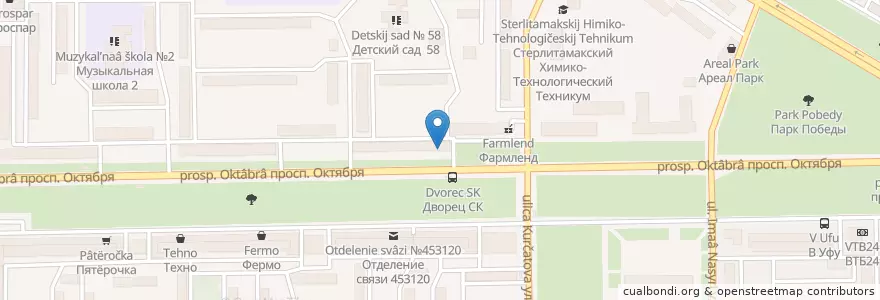Mapa de ubicacion de Сбербанк en Rusland, Приволжский Федеральный Округ, Basjkirostan, Городской Округ Стерлитамак.