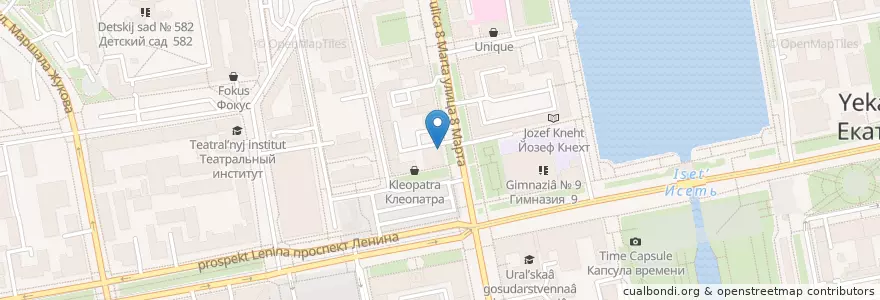 Mapa de ubicacion de Дебют en Russia, Уральский Федеральный Округ, Свердловская Область, Городской Округ Екатеринбург.