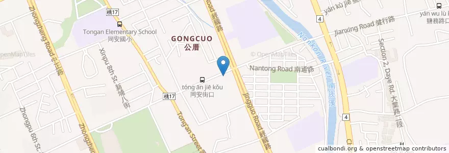 Mapa de ubicacion de 壽喜燒 en Taiwan, Taoyuan, Taoyuan District.